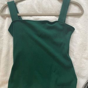 Reformation emerald green tank top
